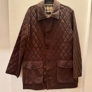 NWOT Burberry brown Large quilted men’s jacket
